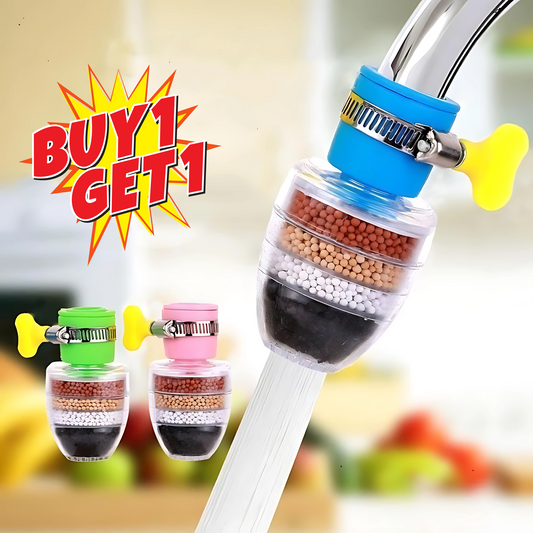 PureFlow™ Multi-Layer Activated Charcoal Water Faucet Filter 💧 for Every Home, Kitchen ( Buy 1 Get 1 FREE)